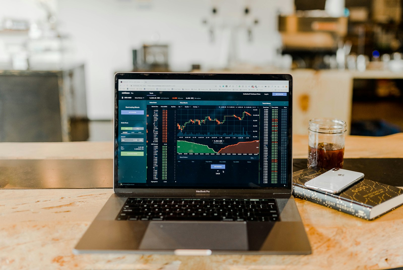 Forex chart open on a laptop screen